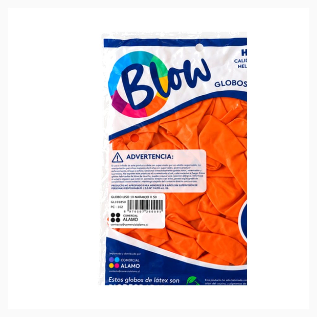 Globo Liso Blow Negro 50 und